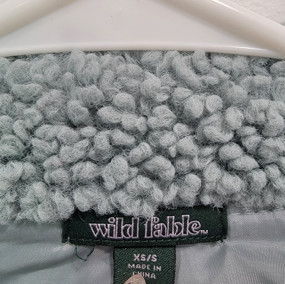Wild Fable Teddy Sherpa Faux Fur Jacket Blue Haze XS/S Oversized - Picture 9 of 10